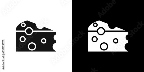 cheese icon Flat vector set outline