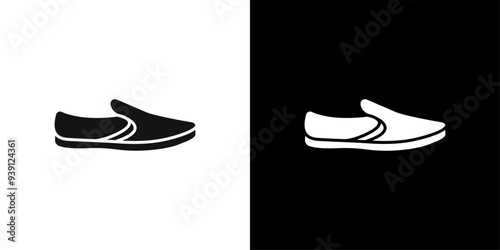 Espadrille icon Flat vector set outline