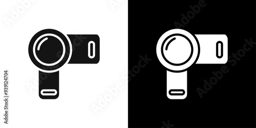 Handy Cam Icon Flat vector set outline
