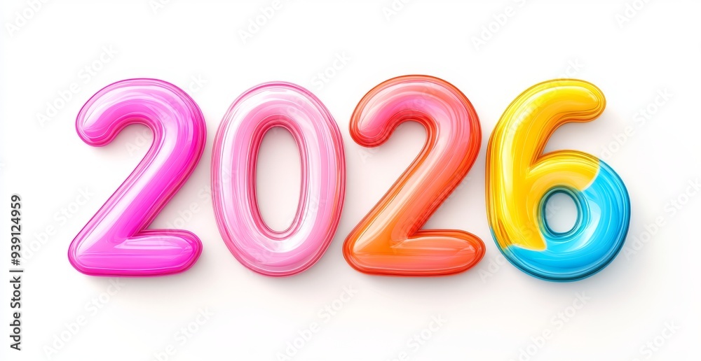Happy New Year 2026 3D Text Effect Happy New Year 2026 3D Text Effect