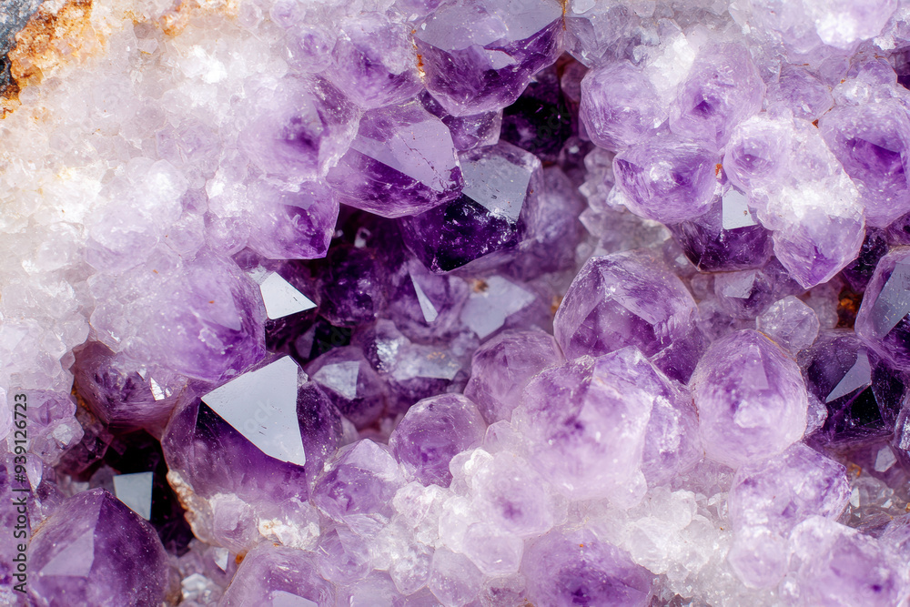 a geode with a stunning amethyst crystal interior. AI generative. a geode with a stunning amethyst crystal interior. AI generative.
