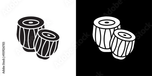 Tabla icon Flat vector set outline