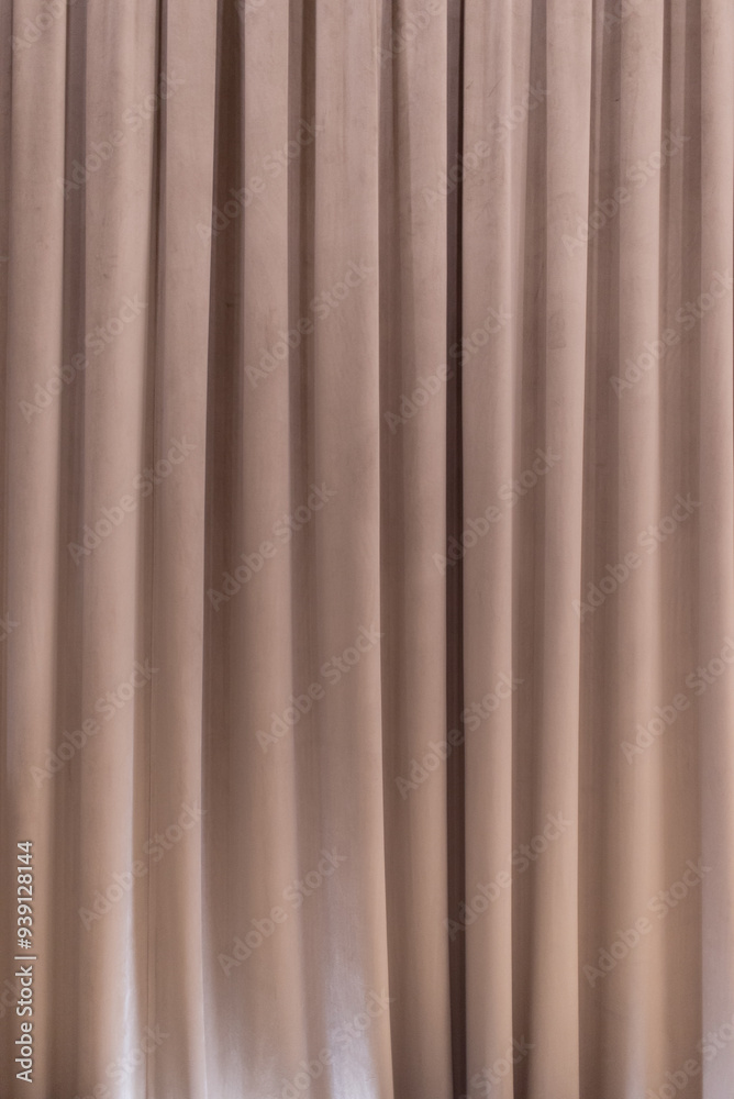 brown curtain that dropped down as a straight line. Background for inserting text, empty spaces brown curtain that dropped down as a straight line. Background for inserting text, empty spaces