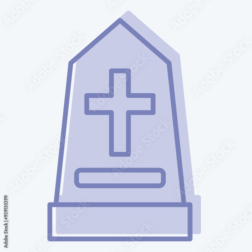 Icon Memorial. related to Seath symbol. two tone style. simple illustration