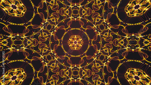 Fotografia Abstract beautiful multicolor kaleidoscopic background