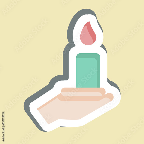 Sticker Bereavement. related to Seath symbol. simple illustration