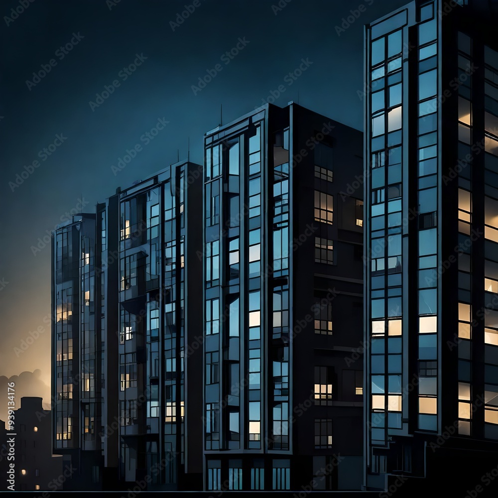 office building at night