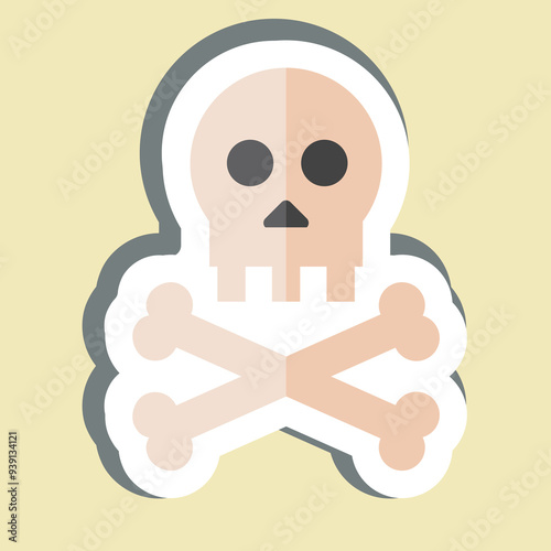 Sticker Death. related to Seath symbol. simple illustration