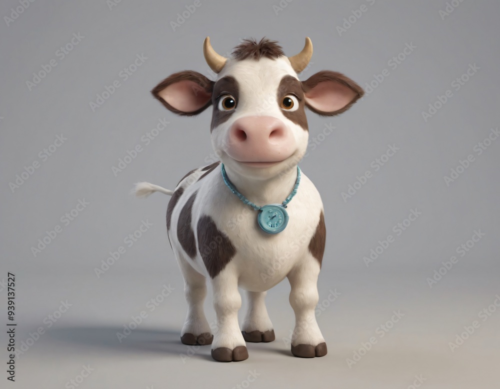 High resolution cow 3d character image, cartoon 3d cow illustration image. High resolution cow 3d character image, cartoon 3d cow illustration image.