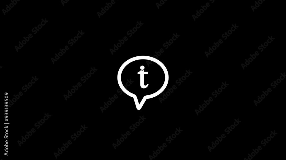 Info Chat icon animation Help, info, information icon. Info Chat icon animation Help, info, information icon.
