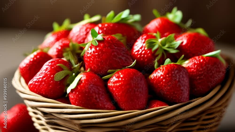 Freshly picked strawberries ripe and ready to enjoy Freshly picked strawberries ripe and ready to enjoy