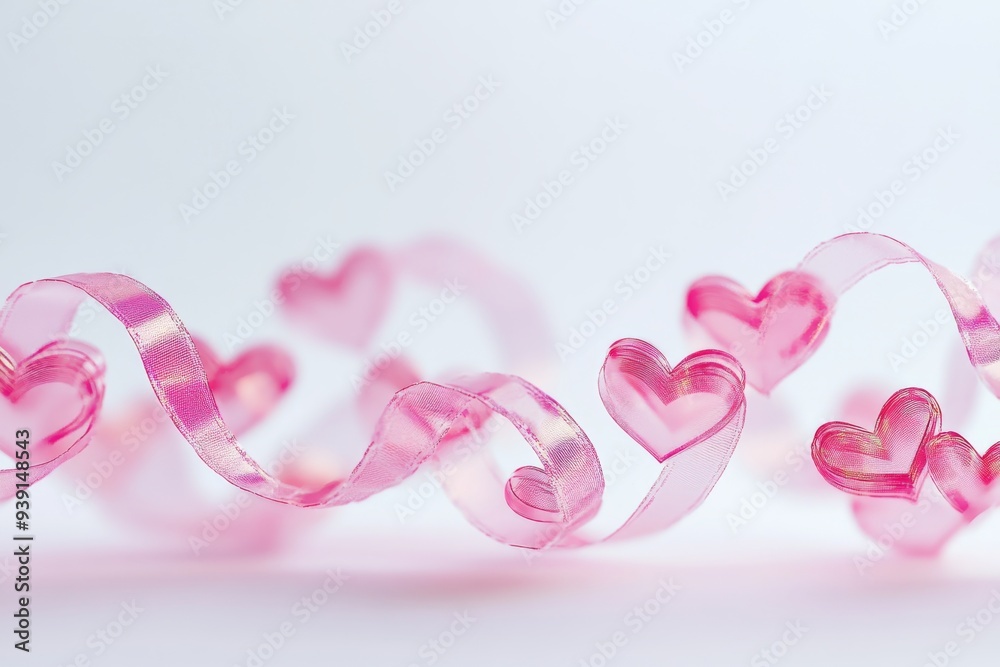 This image features a stylized pink ribbon composed of numerous tiny hearts, symbolizing love and unity. Set against a clean white background, it creates a fresh and uplifting visual impact. This image features a stylized pink ribbon composed of numerous tiny hearts, symbolizing love and unity. Set against a clean white background, it creates a fresh and uplifting visual impact.