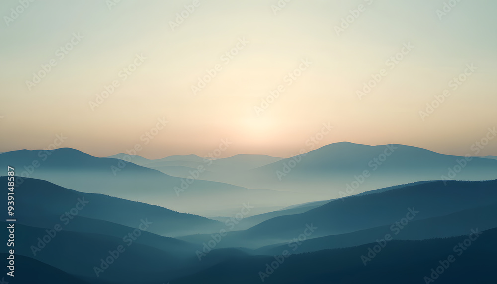 Obraz premium A simple gradient transitioning from a light to dark shade, creating a calm and soothing backdrop