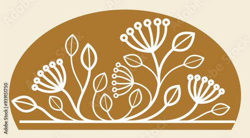 Floral vector design with l...