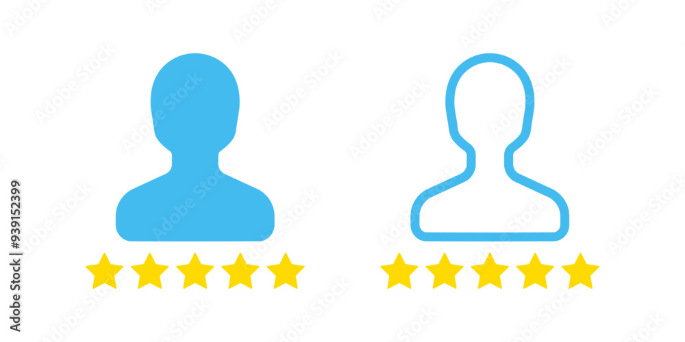Customer icon set. flat illustration of vector icon on white background Customer icon set. flat illustration of vector icon on white background
