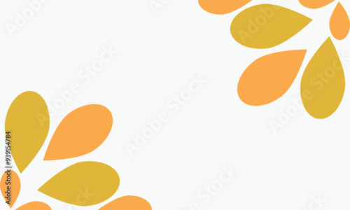 leaves frame background with copy space for text. Vector illustration.