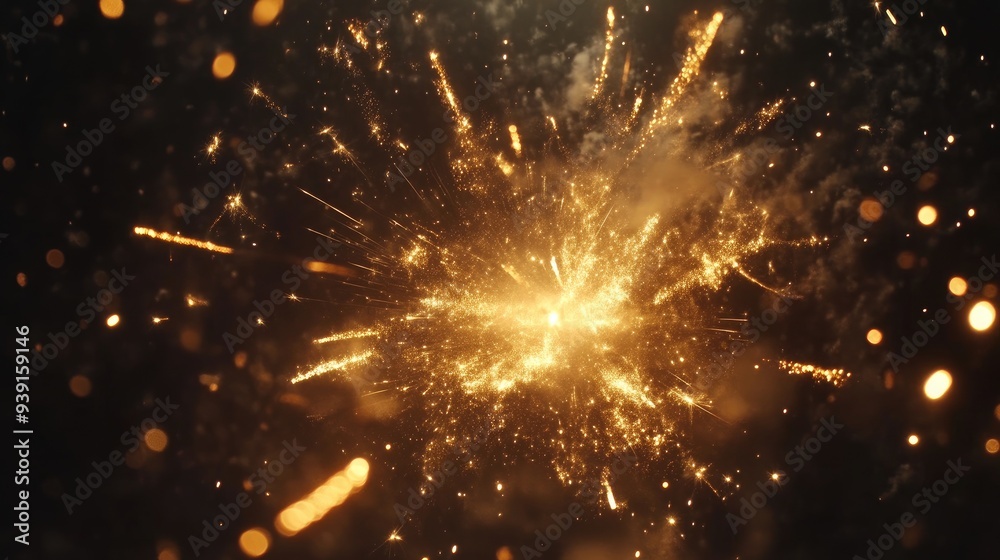 Fototapeta premium Stunning Fireworks Show Illuminating the Skyline