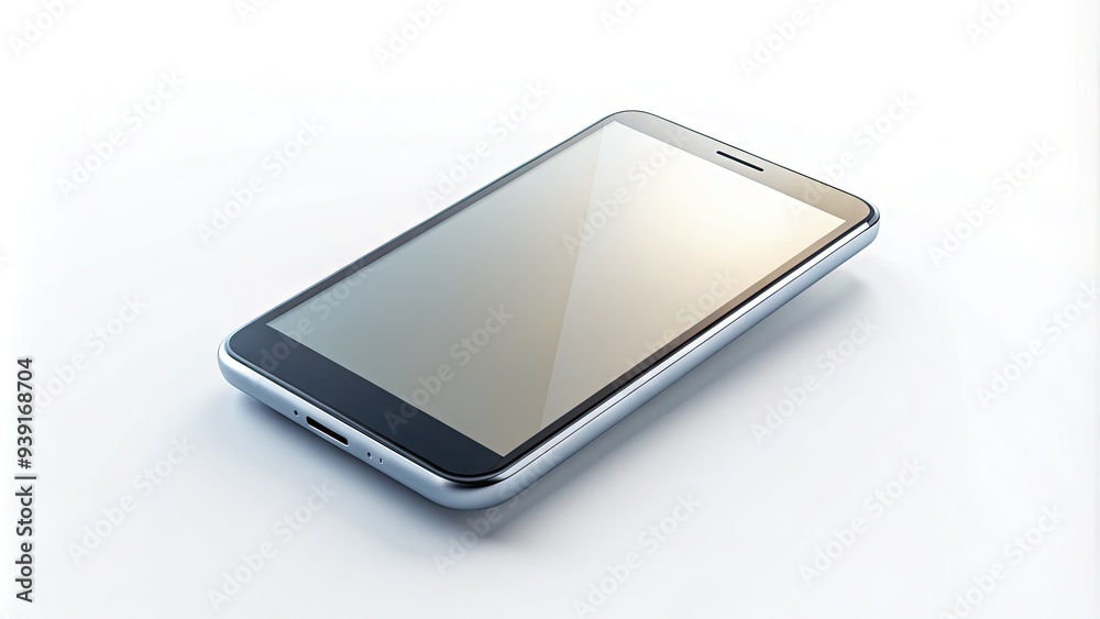 Modern smartphone icon at a 45-degree angle on a clean white background, symbolizing communication, technology, and connectivity in a minimalist composition. Modern smartphone icon at a 45-degree angle on a clean white background, symbolizing communication, technology, and connectivity in a minimalist composition.