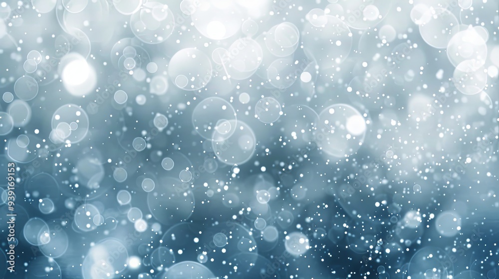 Abstract blue bokeh background with blurred white circles. Abstract blue bokeh background with blurred white circles.
