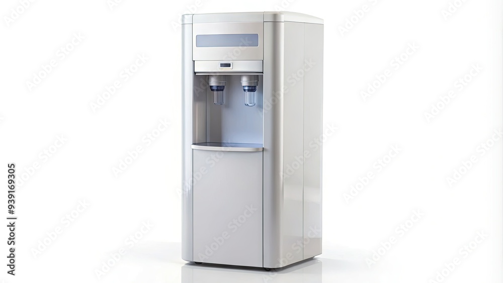 Modern Water Dispenser Isolated On White Background With Clipping Path Modern Water Dispenser Isolated On White Background With Clipping Path