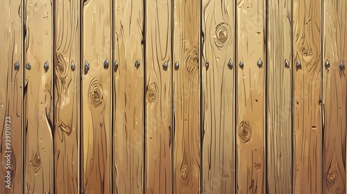 Rustic Wooden Planks With Grain Texture as Natural Background for Design photo