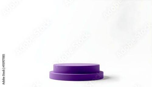 A purple podium isolated on a white background