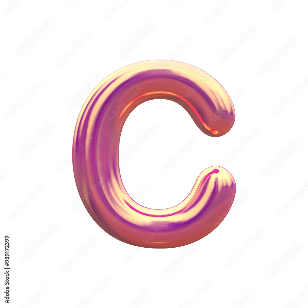 3d alphabet letter C 3d alphabet letter C