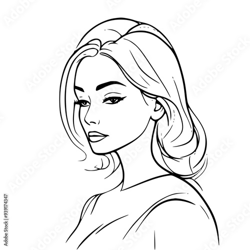 Elegant Girl Silhouette: Timeless Beauty in Minimalist Art