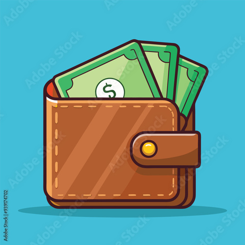 A wallet with cash