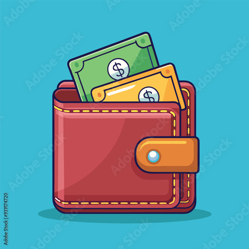 A wallet with cash