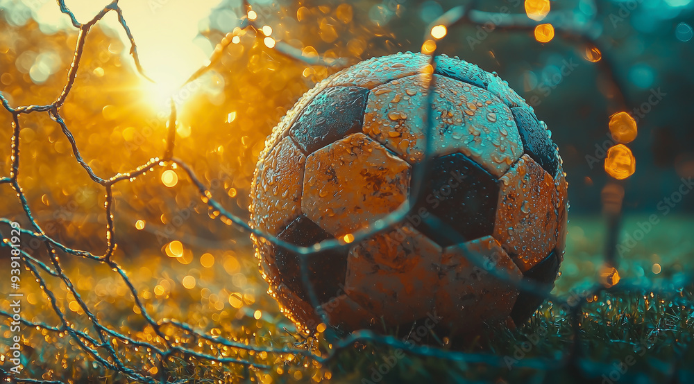 Weathered soccer ball in a muddy goal on a transparent background, capturing the spirit of grassroots sports.
Weathered soccer ball in a muddy goal on a transparent background, capturing the spirit of grassroots sports.