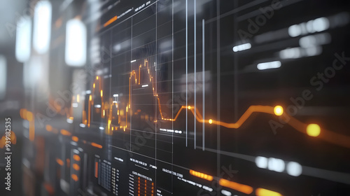 Dynamic Animated Graphs Illustrating Company's Quarterly Performance with Clean Professional Background for Corporate Presentation.