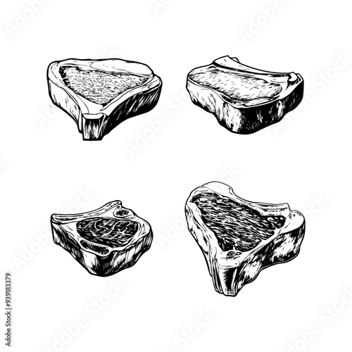 about meat, icon sheet about meat