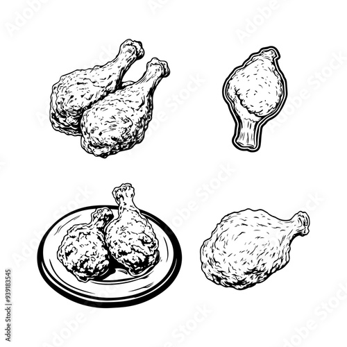 about meat, icon sheet about meat