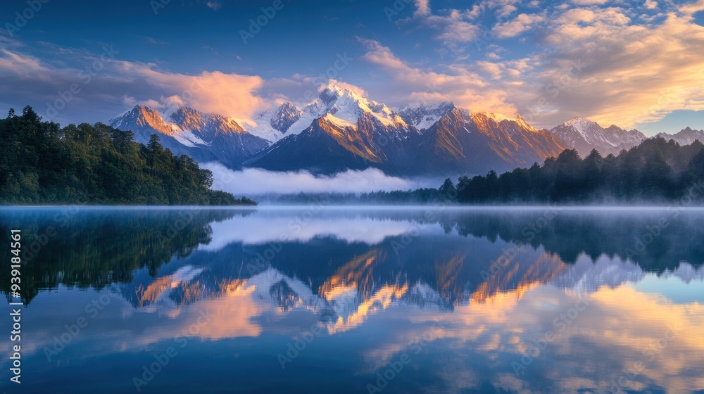 Mountain Reflection in a Serene Lake Mountain Reflection in a Serene Lake