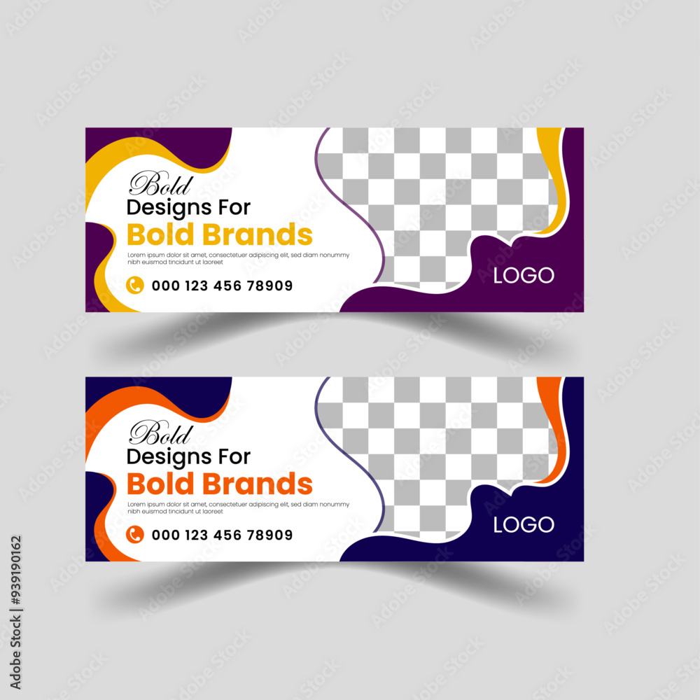 Fototapeta premium Facebook cover Design Template