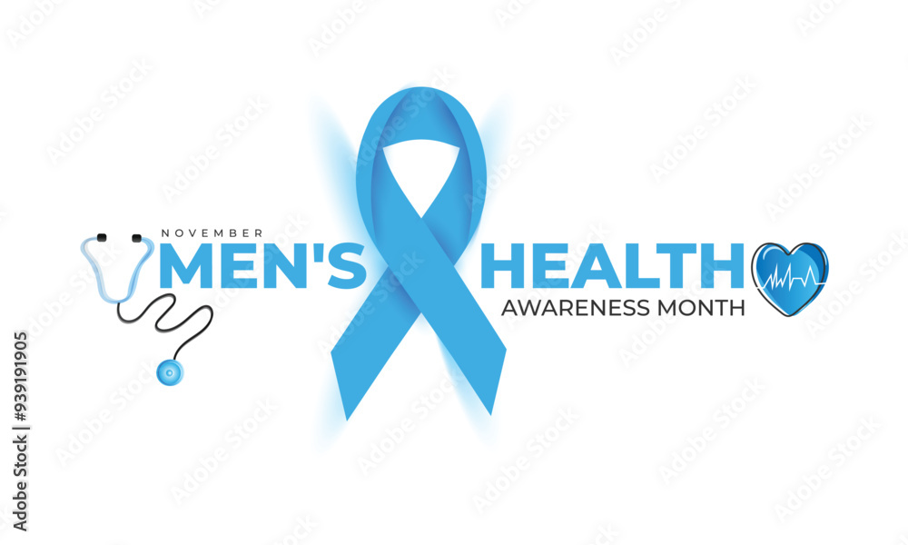 Men's health awareness month. background, banner, card, poster, template. Vector illustration. Men's health awareness month. background, banner, card, poster, template. Vector illustration.