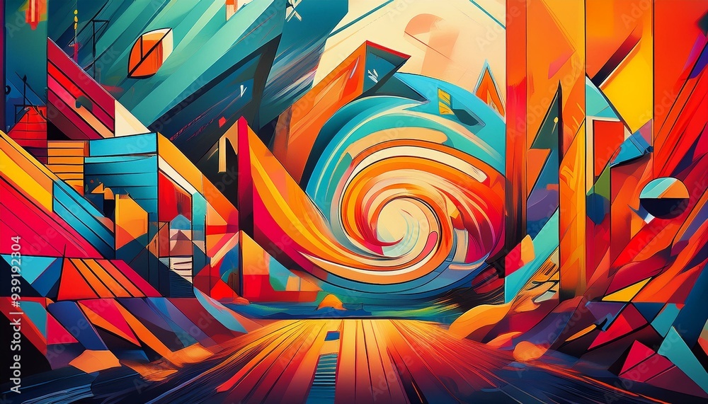 Geometric abstract background, street wall art concept, festival, street fair, carnival event poster, banner design. Vector design and illustration,background Geometric abstract background, street wall art concept, festival, street fair, carnival event poster, banner design. Vector design and illustration,background