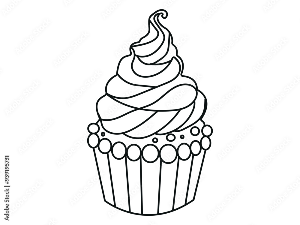 illustration of a cupcake illustration of a cupcake