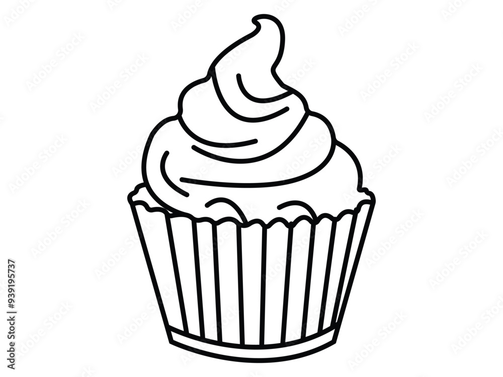 illustration of a cupcake illustration of a cupcake