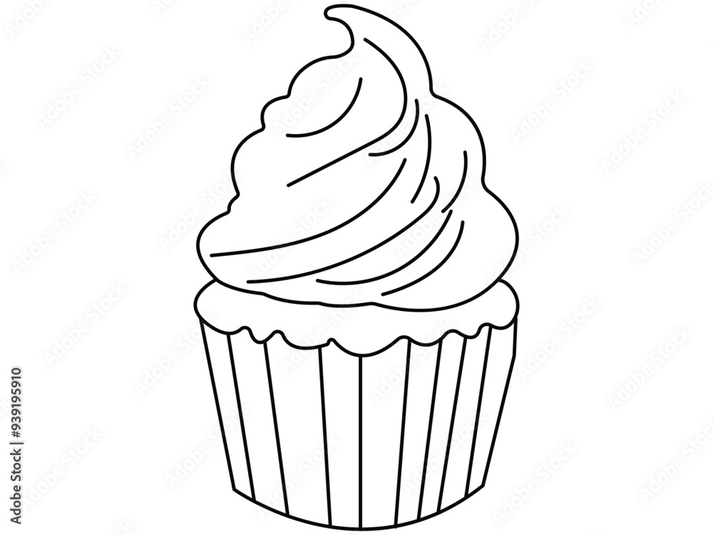illustration of a cupcake illustration of a cupcake
