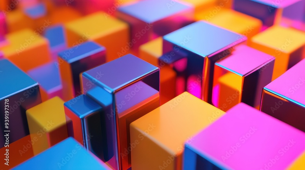 Vibrant Abstract Geometric Blocks Representing Data Privacy and Cybersecurity in a Digital World Vibrant Abstract Geometric Blocks Representing Data Privacy and Cybersecurity in a Digital World