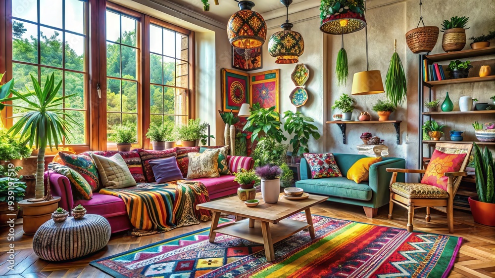 Eclectic Bohemian Getaway: mix of styles, colorful textiles, unique accessories, cozy and inviting, bohemian chic Eclectic Bohemian Getaway: mix of styles, colorful textiles, unique accessories, cozy and inviting, bohemian chic