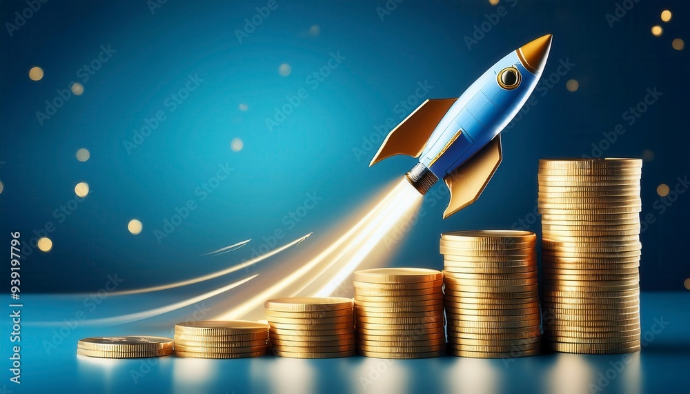 Shopping cart with rocket launching fast delivery from online market store. Generative Image Shopping cart with rocket launching fast delivery from online market store. Generative Image