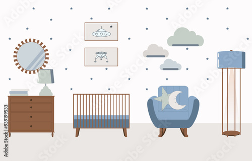 Baby Boy Room Interior