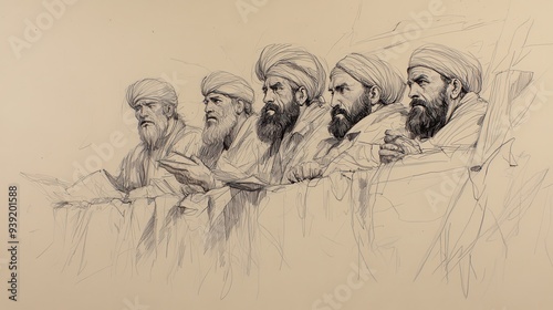 Stern Review: A Biblical Illustration of Persian Officials Reading the Letter of Accusation Against the Jewish Rebuilding Efforts