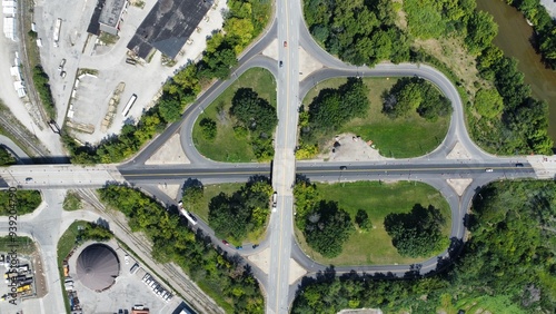 Fotografía The cloverleaf road pattern in Independence, Ohio