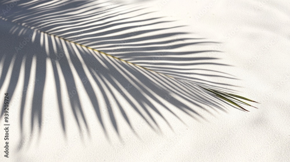 Obraz premium Business, travel concept, fern leaf, projection, background, palm leaf, Shadow, clean flat, white sand beach, local close-up, magazines, books, documents, media, Reading, color, pattern, sky, close-up