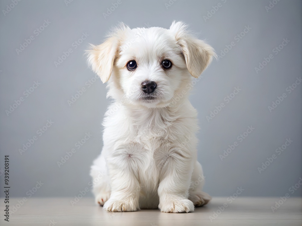 Innocent Puppy on a Blank Page: Cute, Puppy, White, Minimalist, Clean Innocent Puppy on a Blank Page: Cute, Puppy, White, Minimalist, Clean