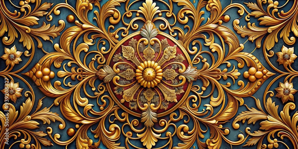 Intricate Linework with Gold Details: Ornate lines, metallic embellishments, opulent colors, classic and luxurious. Intricate Linework with Gold Details: Ornate lines, metallic embellishments, opulent colors, classic and luxurious.